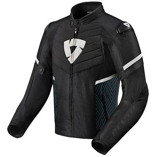 GIUBBOTTO MOTO IN TESSUTO IMP.  ARC H2O NERO BIANCO REV'IT