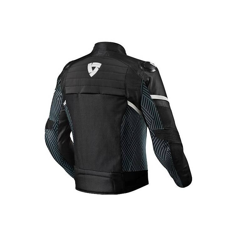 GIUBBOTTO MOTO IN TESSUTO IMP.  ARC H2O NERO BIANCO REV'IT