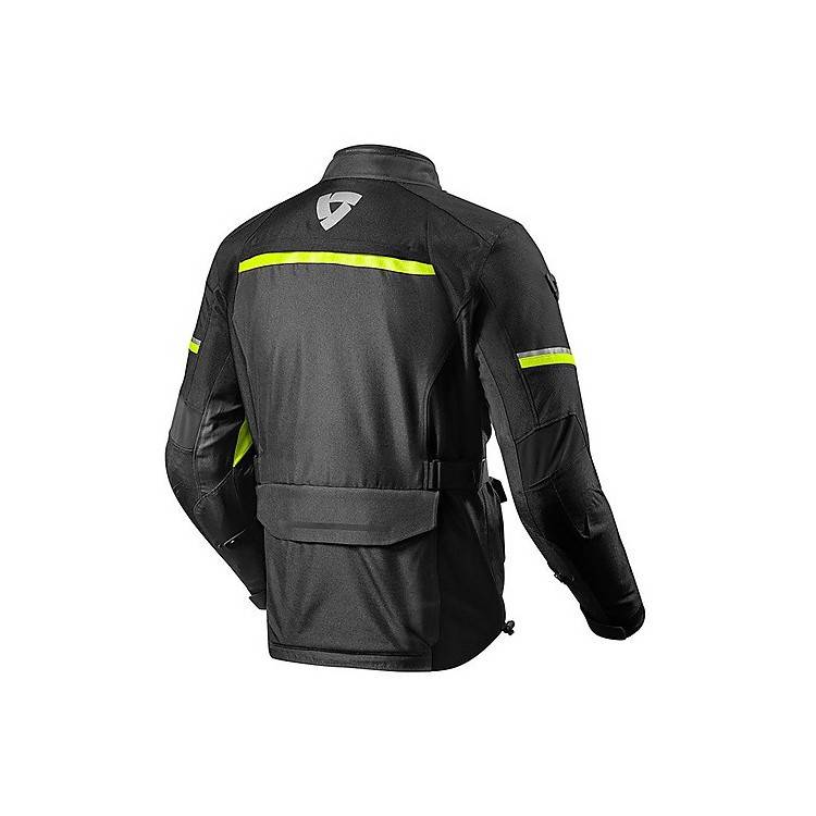 GIACCA MOTO IN TESSUTO OUTBACK 3 NERO GIALLO FLUO REV'IT