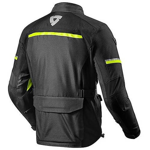 GIACCA MOTO IN TESSUTO OUTBACK 3 NERO GIALLO FLUO REV'IT