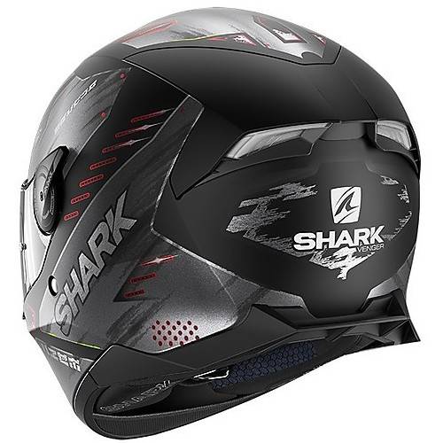 CASCO SKWAL 2.2 VENGER MAT NERO ROSSO OPACO SHARK