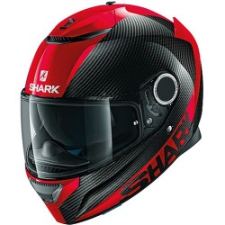 CASCO SPARTAN CARBON 1.2 SKIN ROSSO NERO SHARK