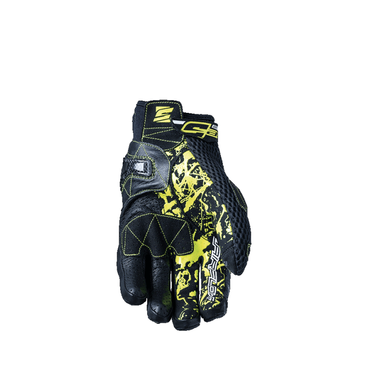 GUANTI FIVE STUNT EVO AIRFLOW BLACK / FLUO YELLOW