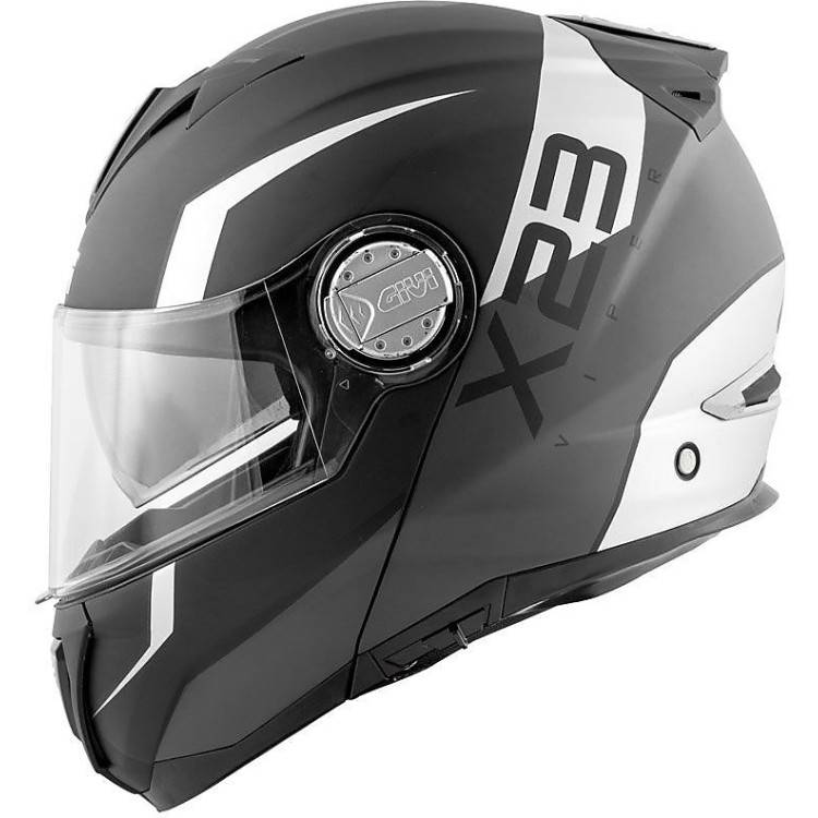CASCO MODULARE P/J GIVI X23 SYDNEY VIPER NERO OPACO/ARGENTO