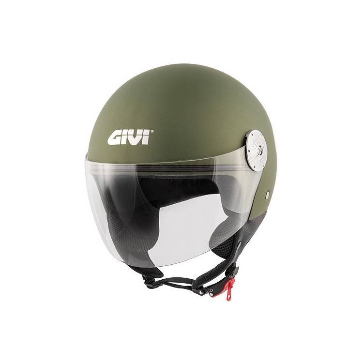 CASCO DEMI-JET GIVI 10.7 MINI-J VERDE OPACO MILITARE METALLIZZATO