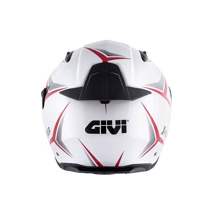 CASCO INTEGRALE GIVI 40.5 X-FIBER IN FIBRA BIANCO LUCIDO ROSSO