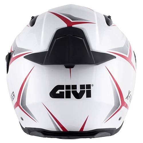 CASCO INTEGRALE GIVI 40.5 X-FIBER IN FIBRA BIANCO LUCIDO ROSSO