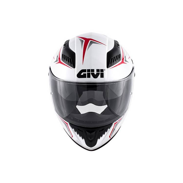CASCO INTEGRALE GIVI 40.5 X-FIBER IN FIBRA BIANCO LUCIDO ROSSO