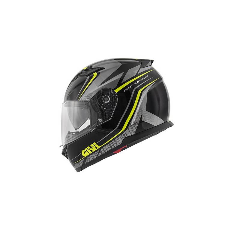 CASCO INTEGRALE GIVI 50.5 TRIDION RAPTOR NERO NEON GIALLO