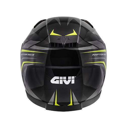 CASCO INTEGRALE GIVI 50.5 TRIDION RAPTOR NERO NEON GIALLO