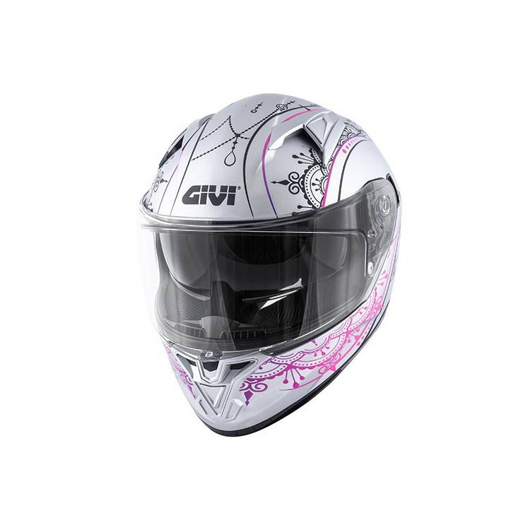 CASCO INTEGRALE GIVI 50.6 STOCCARDA MENDHI LADY ARGENTO ROSA