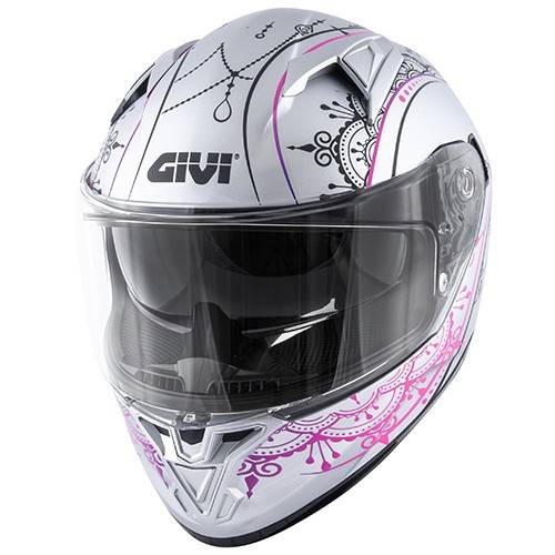 CASCO INTEGRALE GIVI 50.6 STOCCARDA MENDHI LADY ARGENTO ROSA