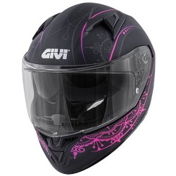 CASCO INTEGRALE GIVI 50.6 STOCCARDA MENDHI LADY NERO ROSA
