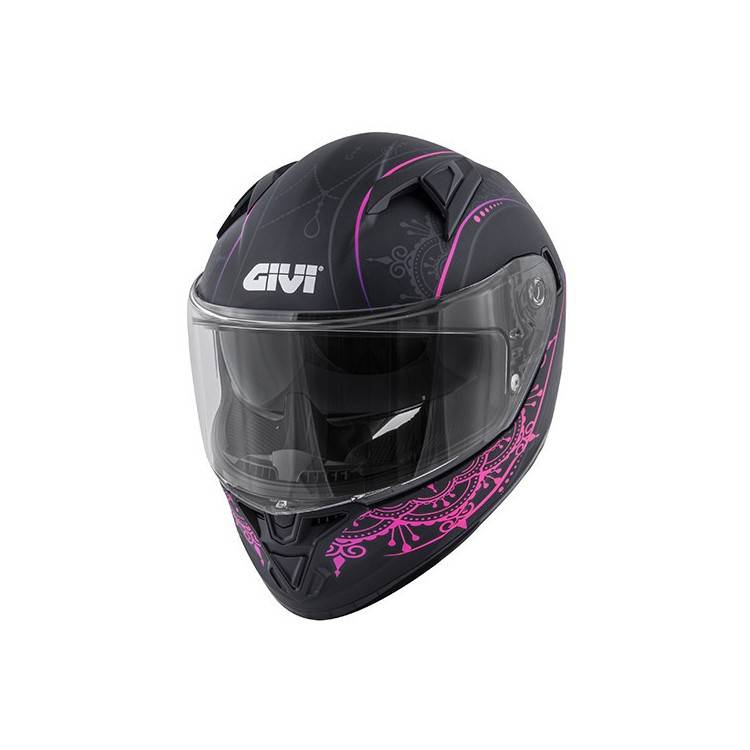 CASCO INTEGRALE GIVI 50.6 STOCCARDA MENDHI LADY NERO ROSA