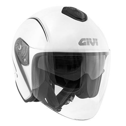CASCO JET GIVI 20.9 FIBER-J GLIESE IN FIBRA BIANCO