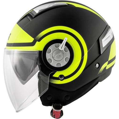 CASCO JET GIVI AIR JET R ROUND NERO GIALLO