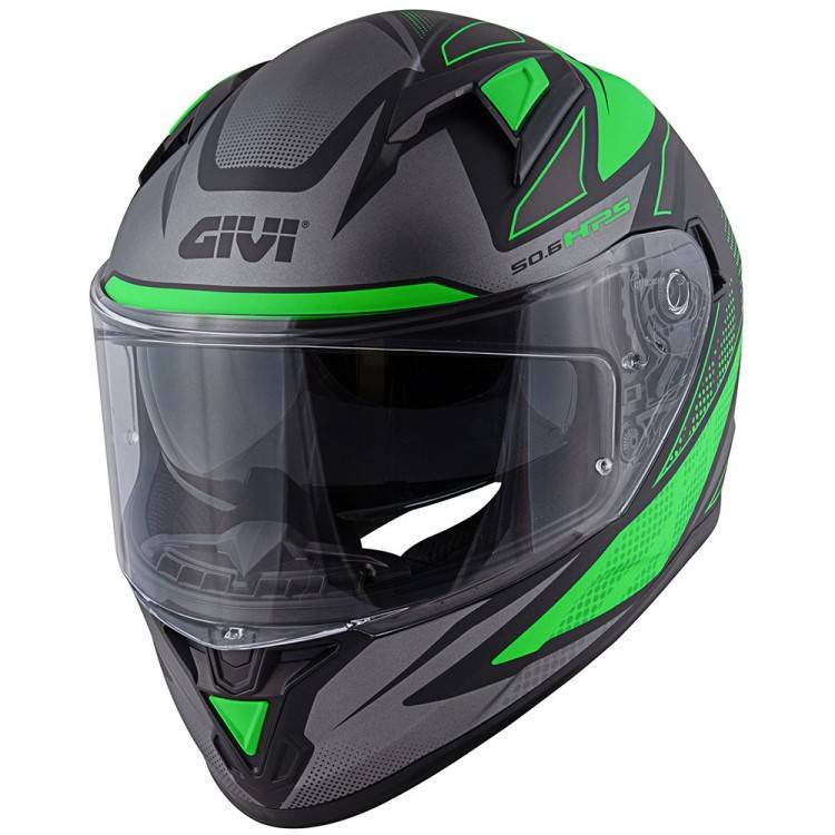 CASCO INTEGRALE GIVI 50.6 STOCCARDA FOLLOW VERDE NERO OPACO