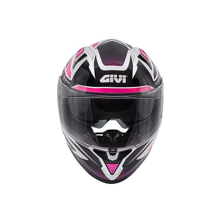 CASCO INTEGRALE GIVI 50.6 STOCCARDA FOLLOW LADY FUCSIA BIANCO LUCIDO