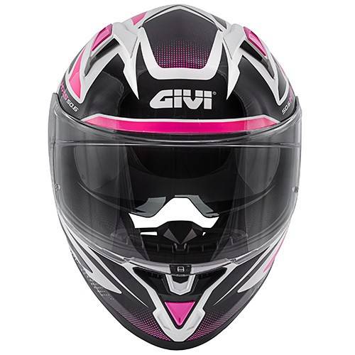 CASCO INTEGRALE GIVI 50.6 STOCCARDA FOLLOW LADY FUCSIA BIANCO LUCIDO