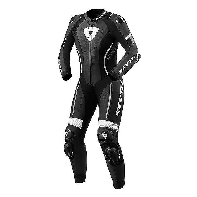 Tuta Intera in Pelle Prof. XENA 3 LADIES Nero Bianco | Rev'It