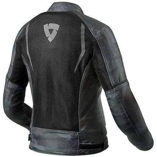 Giacca traforata TORQUE LADY Camo Nero Grigio | Rev'It