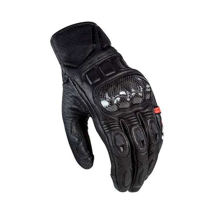 GUANTO MOTO LS2 SPARK MAN GLOVES BLACK LEATHER