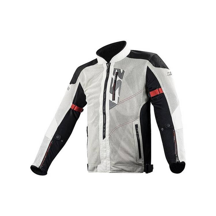 GIACCA MOTO LS2 ALBA MAN JACKET LIGHT GREY BLACK