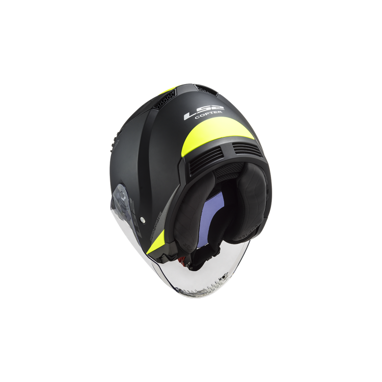 LS2 OF600 COPTER URBANE MATT BLACK H-V YELLOW