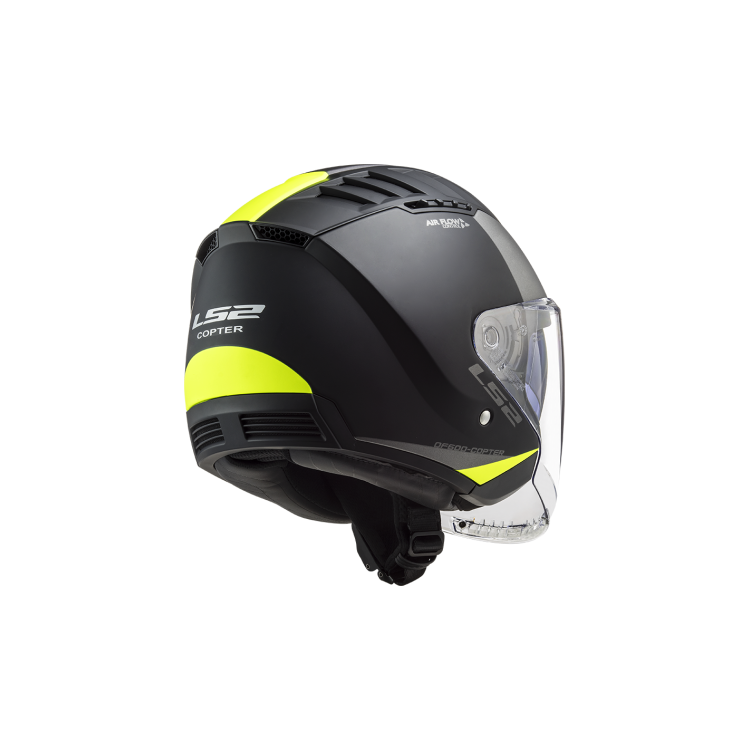 LS2 OF600 COPTER URBANE MATT BLACK H-V YELLOW
