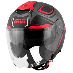 Casco Givi X.22 Planet Hyper Titanio Rosso Fluo