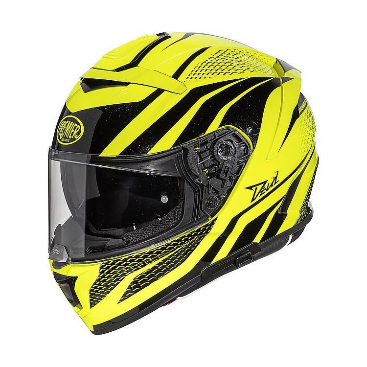 Casco Integrale In Fibra Premier DEVIL PR FLUO Giallo Fluo Nero | PREMIER