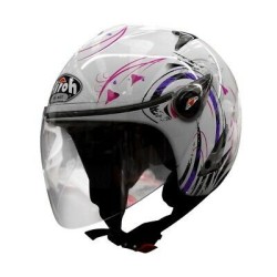 CASCO JET JT COLOR BIANCO FIORI VIOLA JTLD | AIROH