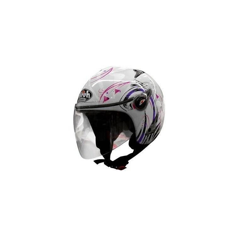 CASCO JET JT COLOR BIANCO FIORI VIOLA JTLD | AIROH